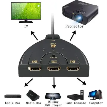 3 Port HDMI Splitter Cable 1080P Switch Switcher HUB Adapter for