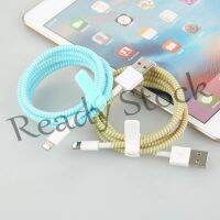 【Ready Stock】 ❣▼▼ B40 1PC 1.4M Candy Color Durable Cable Protection Spring Sleeve Rope / For USB Charging Cable Prevent Breakage Cable Headphone Winder / 4Pcs Cable Silicone Storage Buckle