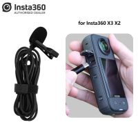 สำหรับ Insta360 X3หนึ่ง X2หนึ่ง Rs ไมโครโฟนสายคล้องคอ Camsteer ไมโครโฟนขนาดเล็กทุกทิศทางสำหรับการตัดเสียงรบกวนภายนอกบันทึกวิดีโอ