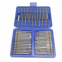 {SAVAGE Hardware Tools} 50Pcs CRV เหล็กสามเหลี่ยมหัวไขควง Bits เหล็ก1/4 Hex Shank Torx Hex Star Phillips Spanner Tamper Proof Kit เครื่องมือ