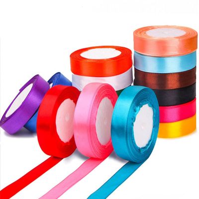 2cm 22meters/Roll Grosgrain Satin Ribbons for Wedding Christmas Party Decoration Handmade DIY Bow Craft Ribbons Card Gift Gift Wrapping  Bags