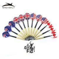 12 Pcs Plastic Professional Soft Tip Darts with 36 Dart Tips Four Kind Nice Flights Set Needle Replacement for Electronic Dart