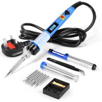 80W Digital LCD Solder Iron Adjustable Temperature 200-450℃ Controlled Fast Heating Welding Tools for Electronics Soldering Iron