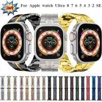 2023ของแท้นาฬิกา Apple Ultra 49Mm 8 7 45Mm 41Mm,41Mm High End สายรัดข้อมือสแตนเลสสตีลสำหรับ Iwatch 6 5 4 3 2 1 SE 44Mm 42Mm 40Mm