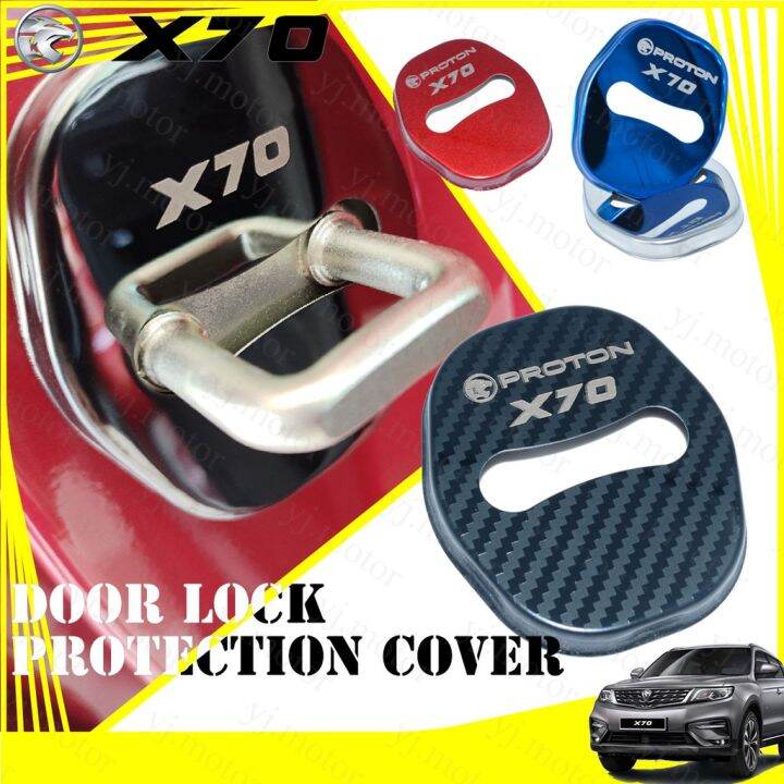 KLNU Proton X70 Car Door Lock Protection Cover Door Latch Stainless
