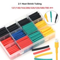 127-780pcs Heat-shrink Tubing Thermoresistant Tube Heat Shrink Wrapping Kit Electrical Connection Wire Cable Insulation Sleeving Barware