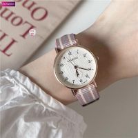 Japanese girl temperament female small niche ins wind contracted design canvas belt high school female students watch and Seller Alcohol cotton□❈