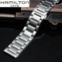 Hamilton แทน HAMILTON strap jazz khaki navy ของผู้ชาย สาย steel strap solid steel bracelet