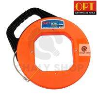 "OPT" BW0445 ฟิชเทปหุ้ม ฟิชเทปพร้อมตลับ (FISH TAPE) ลวดนำสายไฟ ความยาว 45 เมตร