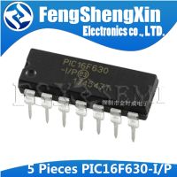 5PCS PIC16F630-I/P DIP14 PIC16F630-I DIP PIC16F630 DIP-14 16F630  14-Pin FLASH-Based 8-Bit CMOS Microcontrollers WATTY Electronics