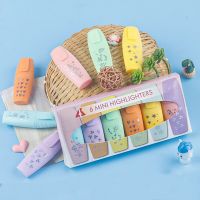 6 Pieces /Set Lytwtws Cute Kawaii Candy Color Highlighter Office School Supplies GiftHighlighters  Markers
