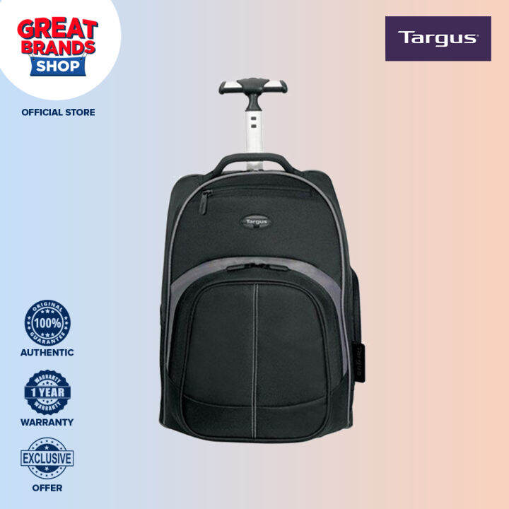 Great Brands Shop Targus TSB750AP 16" Compact Rolling Laptop Backpack