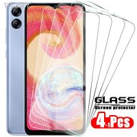 ♝○◎  4Pcs Tempered Glass for Samsung Galaxy M04 M14 M54 M34 5G Screen Protector Protective Glass Film M53 M33 M23 M13 4G M52 M32 M12