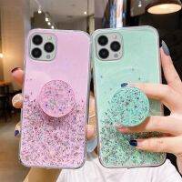 เคสโทรศัพท์กากเพชรส่องแสงเป็นประกายวิบวับผู้หญิงสำหรับ iPhone 11 12 13 14 15 Pro Max 13 12 SE3มินิ SE2 X XS XR 7 8 6 6S Plus ฝาหลังที่วางขาตั้ง