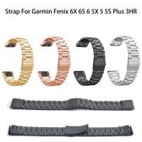 （Bar watchband）วงเหล็กสแตนเลสสำหรับ Garmin Fenix 5 5 5 S 5X 6S 6X 6 Pro Forerunner 935นาฬิกาข้อมือแบบสมาร์ทพอดีสายรัดโลหะ Correa