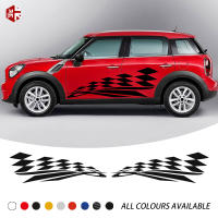 2X Checkered Flag จัดแต่งทรงผมรถประตูด้านข้างลาย Body ไวนิล Decal สำหรับ MINI Cooper S Countryman R60 ALL4 One JCW อุปกรณ์เสริม