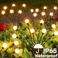 810 Led พลังงานแสงอาทิตย์แสงกลางแจ้งตกแต่งสวนภูมิทัศน์ไฟดอกไม้ไฟหิ่งห้อยโคมไฟสนามหญ้าชนบทบ้านระเบียงตกแต่งโคมไฟ