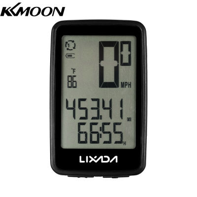 KKmoon USB ชาร์จจักรยานไร้สายขี่จักรยานคอมพิวเตอร์ที่มีจักรยาน S Peedometer วัดระยะทาง