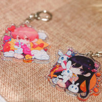 Anime Keychain Bloom Into You Nanami Touko Saeki Sayaka Acrylic Keyring strap Figure hanging accessories 1 pair