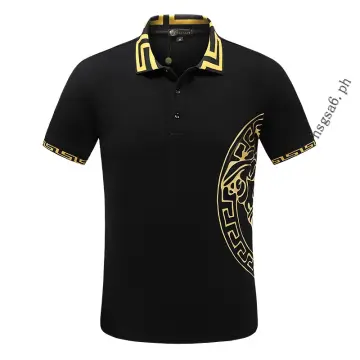 mens black versace polo shirt
