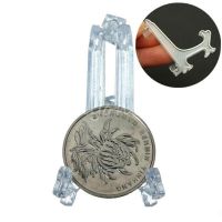 ALIENLA Mini 5Pcs Display Plastic Minerals Plates Cards Coin Stand Holder Golf Post Easel Badge