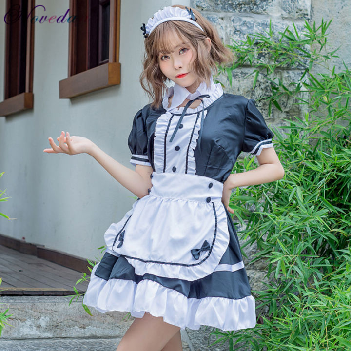 Burlesque Theme Party Outfit Black Pink Maid Outfit Men Women Sweet Gothic  Lolita Dress Anime Cosplay Costume Apron Dress Uniform Plus Size Halloween  Costume 230322 From Mang02, $15 | DHgate.Com