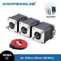 【YF】▽❈™  STEPPERONLINE Nema 17 Stepper Motor 48mm 0.55N.m Nema17 Stepping for printer Engraving Milling Machine