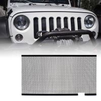 Mesh Insert for Wrangler JK 2007 2008 2009 2010 2011 2012 2013 2014 2015 Front Hood Grill Grille Grid,Black