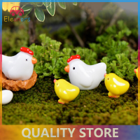 [Eleanor] มินิไก่ Fairy Garden miniatures gnomes MOSS terums ตุ๊กตาเรซิ่นสำหรับตกแต่งบ้าน