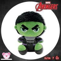 DISNEY MARVELS ตุ๊กตา AVENGERS ตุ๊กตาอเวนเจอร์ ตุ๊กตา HULK / ตุ๊กตาฮัค ขนาด 7 นิ้วนั่ง (สินค้าลิขสิทธิ์แท้ 100%  จากโรงงานผู้ผลิตโดยตรง)