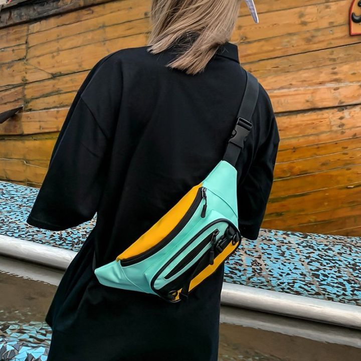 fashion-อเนกประสงค์หญิงผ้าใบเอวกระเป๋าสำหรับผู้หญิงสีตีf-annyบอมแพ็คซิปกระเป๋าเข็มขัด