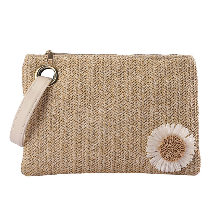 2022-straw-woven-clutch-for-women-fashion-new-summer-beach-lady-sunflower-wristlet-bag-casual-vintage-small-purse-and-handbags