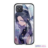 UCUC เคสโทรศัพท์เคสสำหรับ OPPO Reno 4 ZสำหรับชายกันกระแทกAnime Demon Slayer Nezuko Glossyกระจกเทมเปอร์พร้อมฮาร์ดไดรฟ์ที่ทนทานฝาครอบ