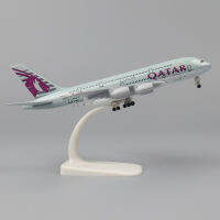 โลหะเครื่องบิน Airliner รุ่น20ซม. 1:400กาตาร์ A380โลหะจำลองวัสดุโลหะผสมการบินจำลองของขวัญเด็กของเล่นของสะสม