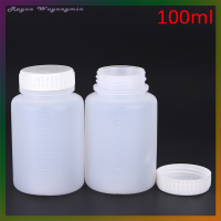 Rayua 100ml CLEAR กระบอกพลาสติก shaped Chemical Storage Reagent ตัวอย่างขวด2ชิ้น