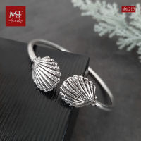 MT กำไลข้อมือเงินแท้ กำไลหลอด รูปเปลือกหอย ข้อมือ 17, 18 ซม. Solid 925 Sterling Silver Bangle (sbg215) MT Jewelry มณีธารา