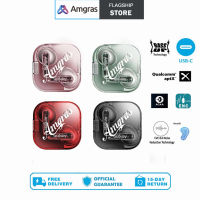 ?Gratis Ongkir + ปลาค็อด?Amgras หูฟังเอียร์พอด HIFI เสียงรบกวนสำหรับเล่นกีฬาเอียร์บัดไร้สายหูฟังโปร่งใสหูฟังบลูทูธในอนาคต