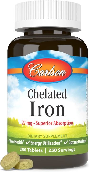 ธาตุเหล็ก-chelated-iron-27-mg-250-tablets-carlson-คีเลต-ไอออน-ไอ-รอน-ไอรอน-ธาตุเหล็กแบบคีเลต