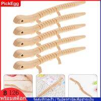 PickEgg 5pcs ไม้รุ่นจิ้งจกที่ยังไม่เสร็จสร้างสรรค์ Creative Lizard Toy Toy Kids DIY Wood Lizard Plaything