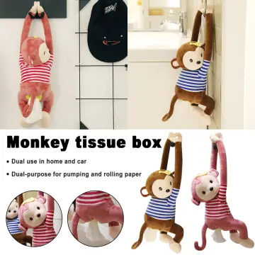 Cheap Car Tissue Box Monkey Cute Cartoon Animals Paper Napkin Case