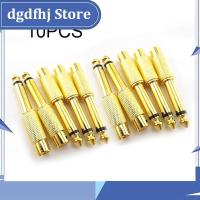 Dgdfhj Shop 10PCS 6.35mm 1/4" Male Mono Plug to 6.5mm RCA Female Jack Audio AV Adapter Connector TS Sound Mixer Gold Plated