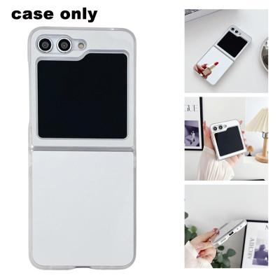 Solid Color Makeup Mirror Folding Mobile Phone Case Z For Samsung Suitable Flip5 Galaxy F5A5