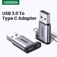 UGREEN 5Gbps USB-C to USB Adapter, Fast Charger 3A USB C Female to USB-A 3.0 Male Adapter, Syntech Female USB-C to USB 3.0 Male, Works with Laptops (Silver)