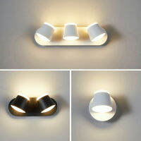 Sconces ผนังที่ทันสมัย,นำโคมไฟติดผนัง330องศาหมุน,6500K แสงสีขาว3000K Light Up ดาวน์ไลท์,อลูมิเนียมโคมไฟติดผนังแสง,เหมาะสำหรับห้องนั่งเล่นทางเดินตกแต่งข้างเตียง