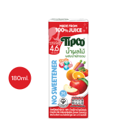 TIPCO น้ำผลไม้ผสมน้ำผักรวม สูตรหวานน้อย Mixed Veggie &amp; Fruit Juice, A C E 180 ml.