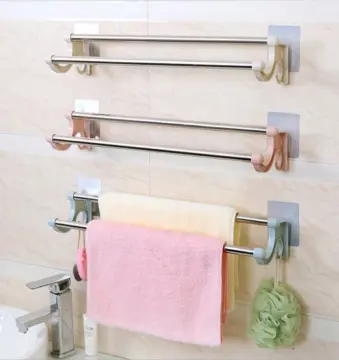 6 Piece Wall Mount Stainless Steel Bathroom Towel Rack Set in