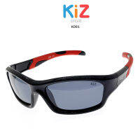 ?แว่นตากันแดดเด็ก สำหรับเด็ก 5-10 ปี K081 สีดำแดง เลนส์กันแดดตัดแสง Polarized วัสดุพิเศษบิดงอได้ น้ำหนักเบา ทนทานสูงมาก GEZE KiD Sport ฺGray