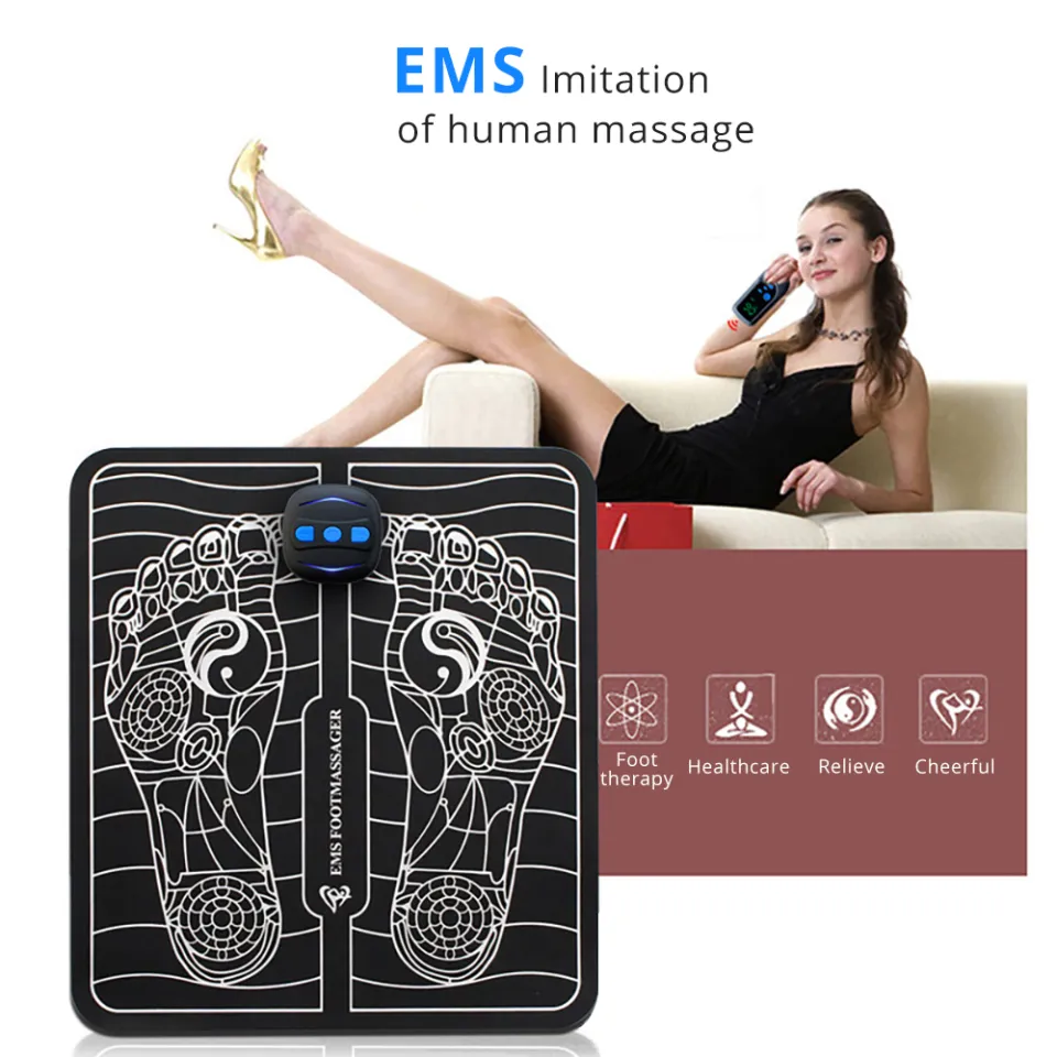 Electric EMS Foot Massager Pad Portable Foldable Massage Mat Pulse Muscle  Stimulation Relief Pain Relax Feet,Dropshipping