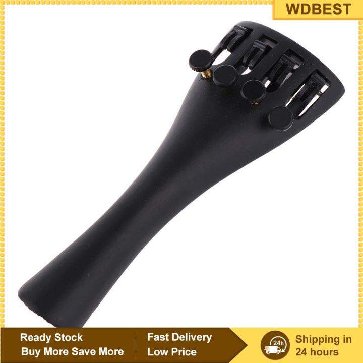 WDBEST Aluminium Alloy Violin Tailpiece Builtin 4x Fine for 4/4 Scale