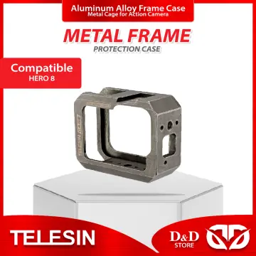 TELESIN Aluminium Alloy Frame Case Vertical Shoot Cage with Dual